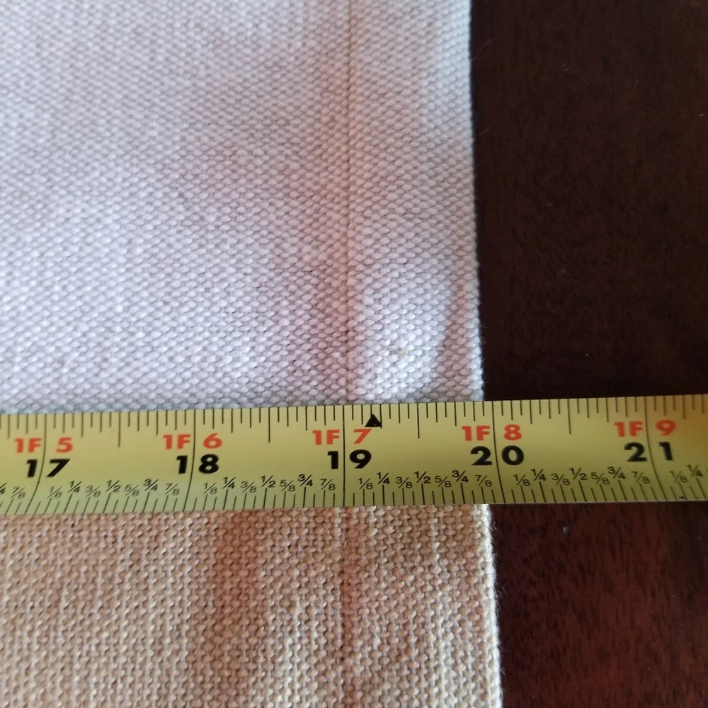 Pottery Barn Wide‎ Striped Cloth Placemats Set of 4 Tan Cream Dinner Table Heavy